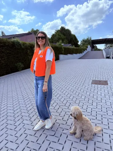 Veste s/manche orange