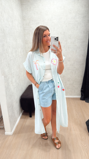 Robe Nora vert d'eau 