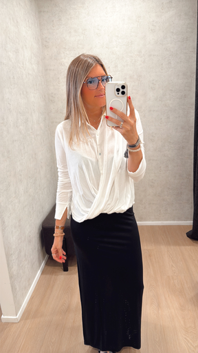 Wrap blouse blanc 10 Days 