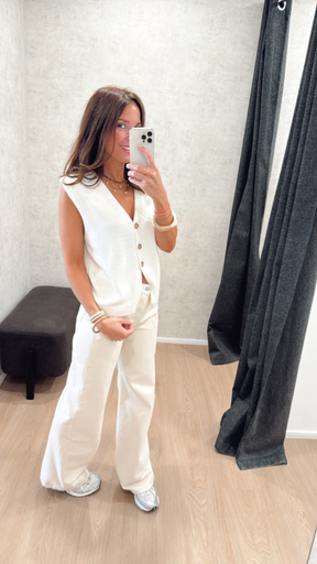 Gilet sans manches LILA blanc