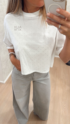 Studded t-shirt alix blanc 