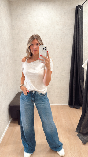 Top beige asymétrique yaya 