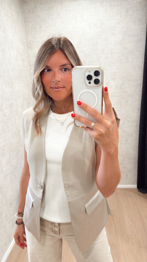 Gilet taupe Yaya
