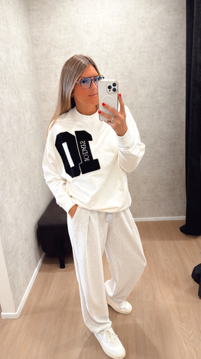 Sweat blanc baseball 10 Days 