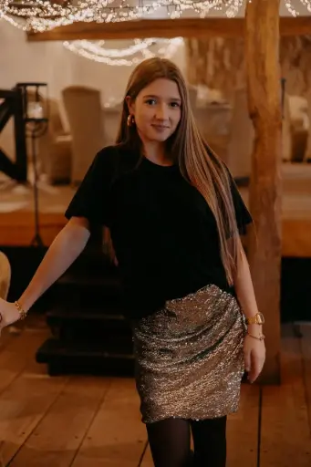 Jupe sequin Argenté BSB