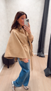 Poncho en tissu beige Yaya