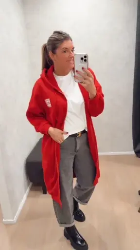 Long gilet rouge Penn&ink