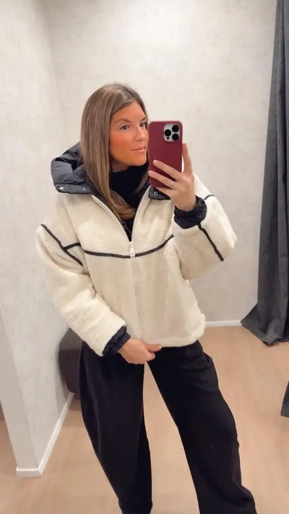 Veste Cha noir/écru