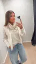 Écharpe en maille douce beige Yaya