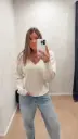 Pull en maille beige écru Yaya
