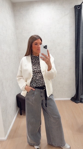 Veste baseball 10 Days écru 