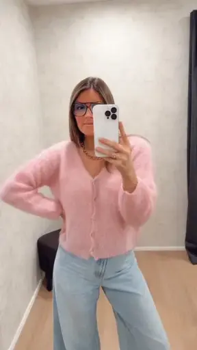 Gilet FLO rose clair