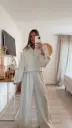 Pantalon large gris 
