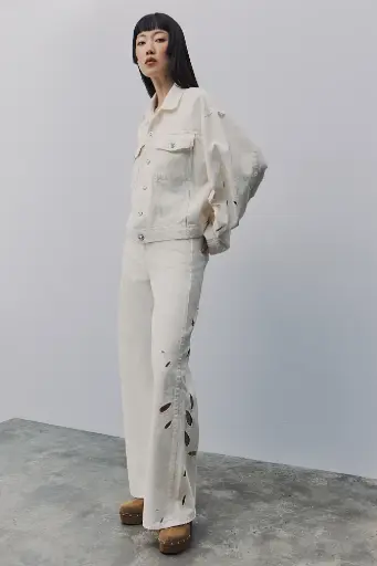 Jeans Erika wide leg blanc BSB