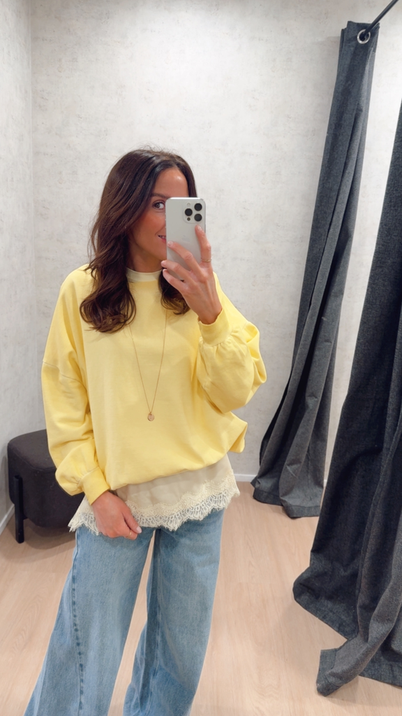 Sweat jaune FLY