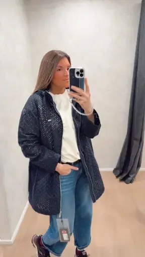 Veste dentelle marine Colmar