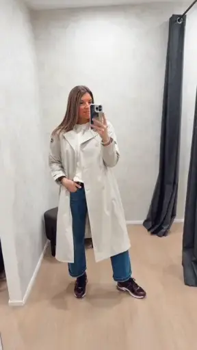 Veste longue crème Colmar