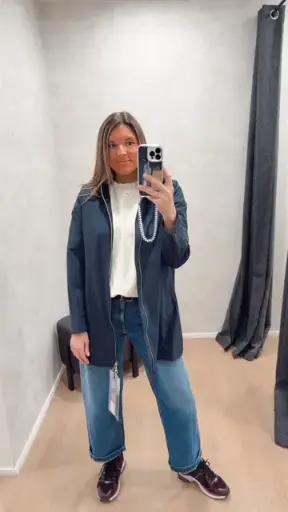 Veste marine longue Colmar