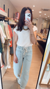 Blouse manches courtes transparentes YAYA