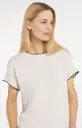 T-shirt beige à bords YAYA