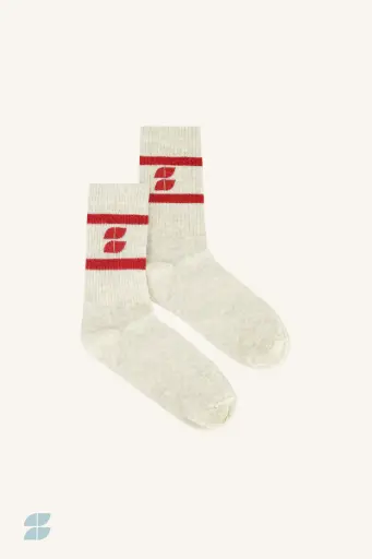 Chausettes gris rouge By Bar 